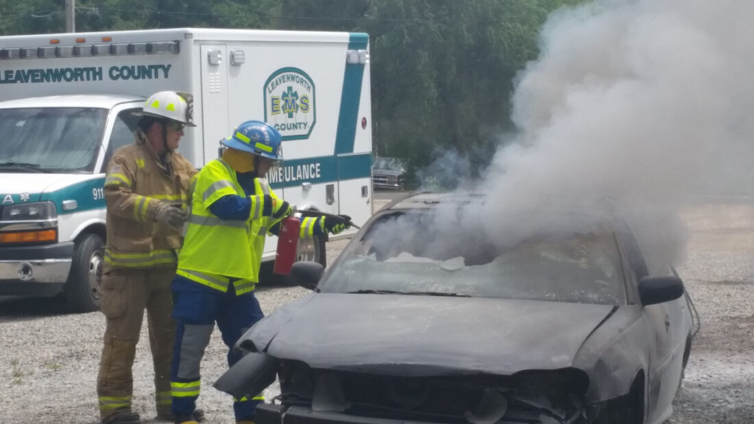 Tonganoxie City Fire Department, Leavenworth County EMS work together